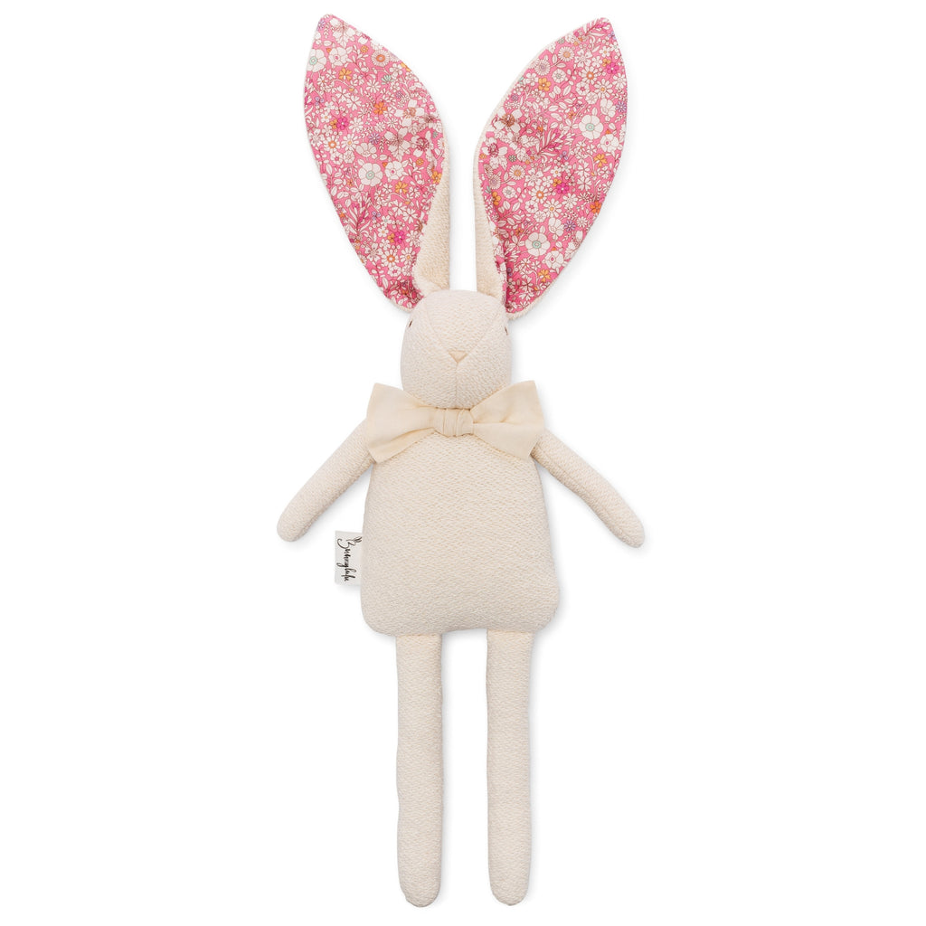 Organic Bunny Raggy - Liberty of London "June's Meadow" - Pink - Bunnylulu Handmade